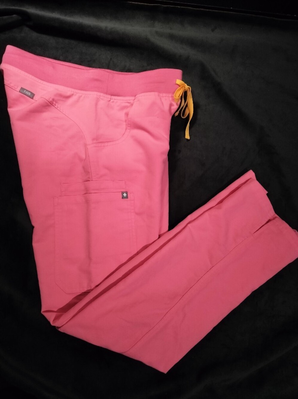 NEW Technical Figs Neon Pink Yola Scrub FionX Pants Orange Drawstring Small - Picture 5 of 7